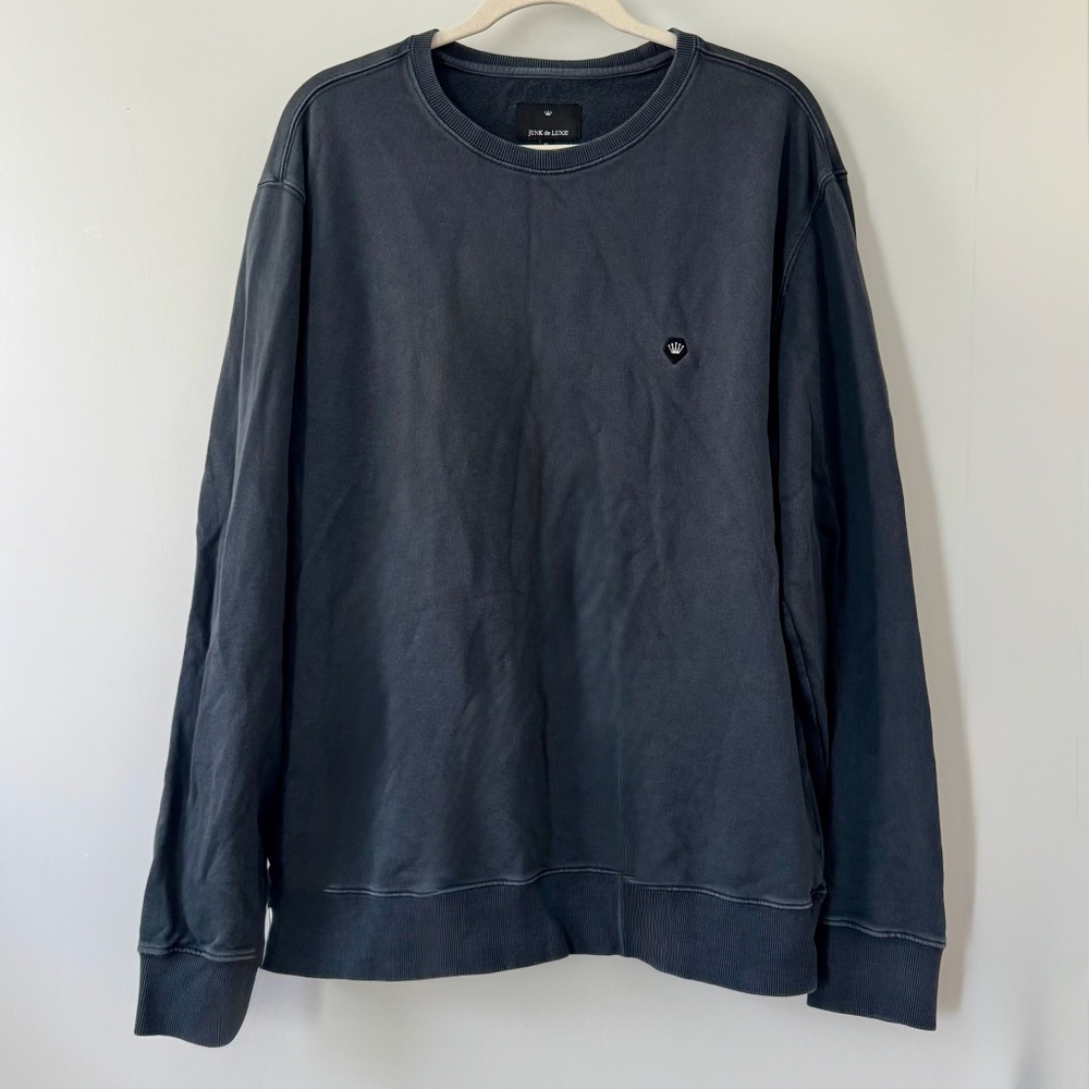 Junk de Luxe Men XL 100% Cotton Pullover Sweatshirt Lindberg